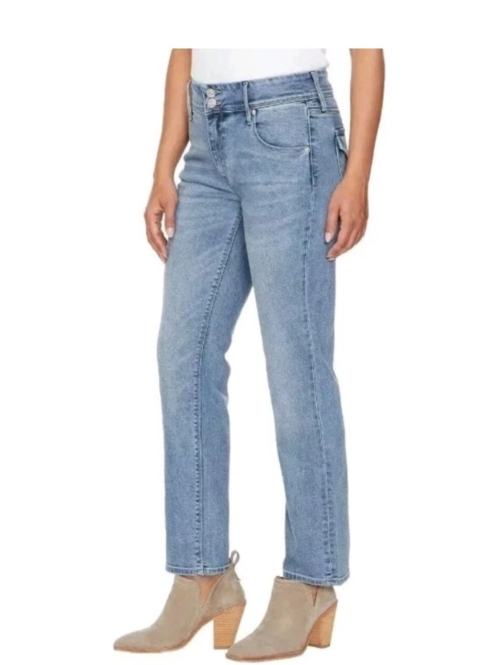 Hudson Jeans Light Distressed Slim Straight Leg Women's Plus Size 16 1811754